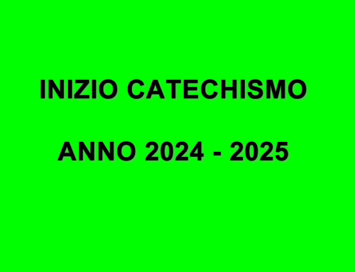 ANNO PASTORALE 2024/25  –  PERCORSO DI CATECHISMO